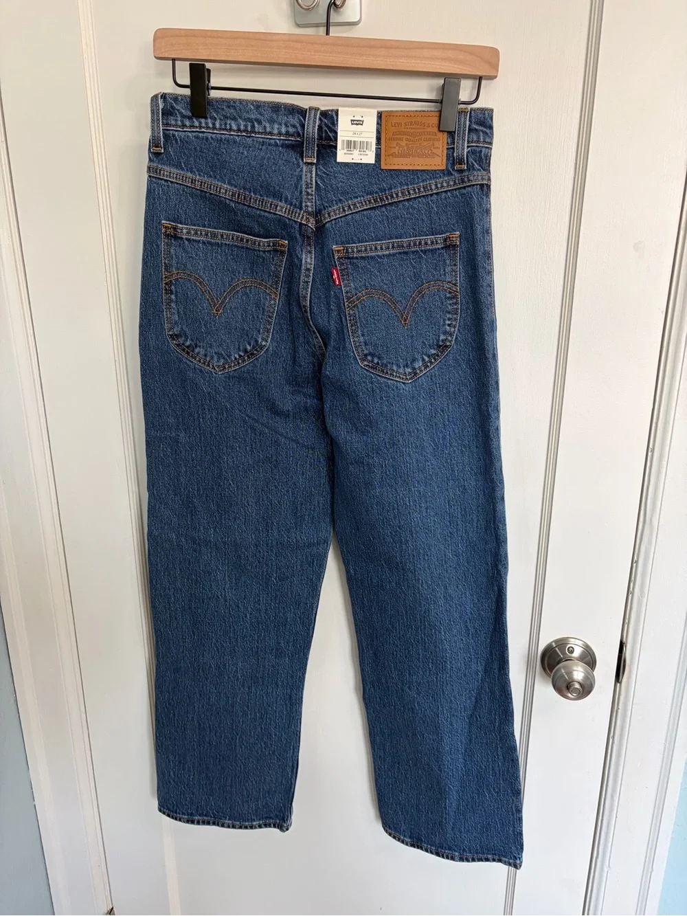 NWT Levi’s Ribcage Straight Ankle High Rise Jeans Dark Wash 28x27